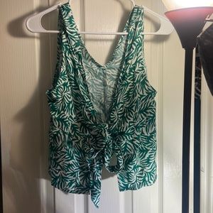 Topshop tie loose crop top NWOT